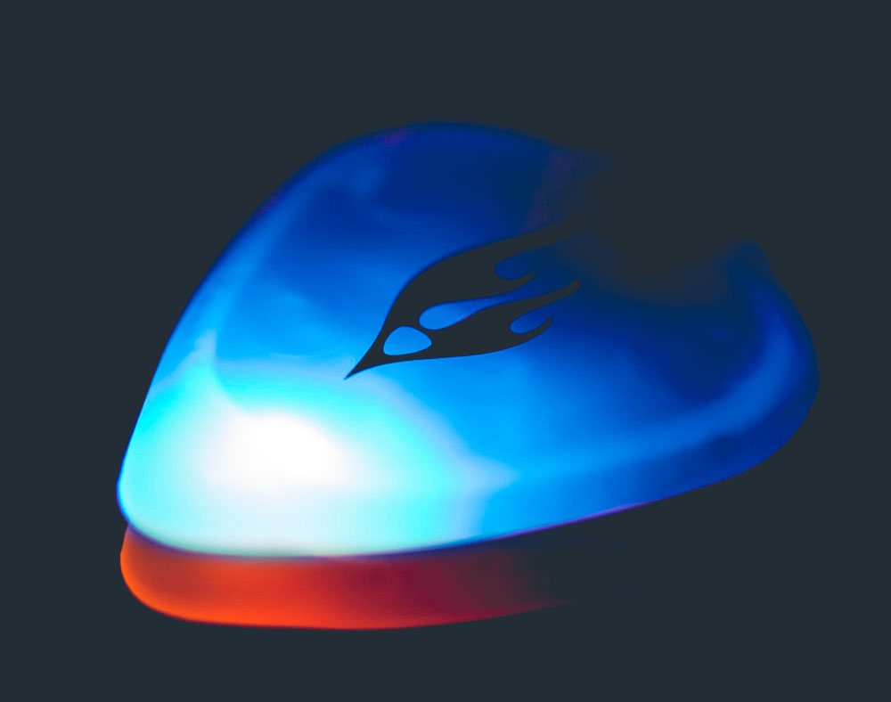 blue/orange firefly pick